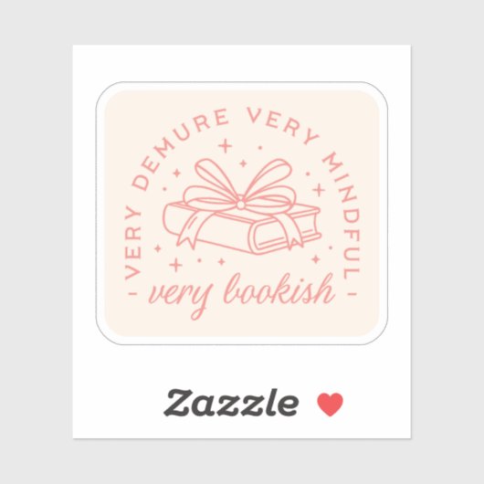 デムレかわいい本のような弓ピンクの美学 シール (シート)