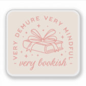 デムレかわいい本のような弓ピンクの美学 シール (正面)