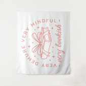 デムレかわいい本のような弓ピンクの美学 タペストリー (正面)