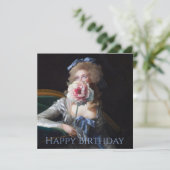 デムレウィズピンク牡丹ハッピーバースデー カード (スタンド正面)