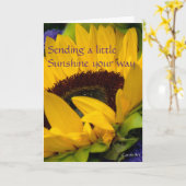 デムレヒマワリ誕生日カード カード (黄色い花)