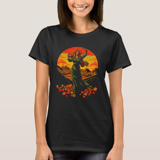 デメーターギリシャ神話の収穫の女神 Tシャツ (正面)