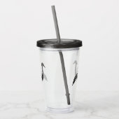 デモイゼルクレーンの漫画イラスト アクリルタンブラー (左)