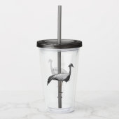 デモイゼルクレーンの漫画イラスト アクリルタンブラー (正面)