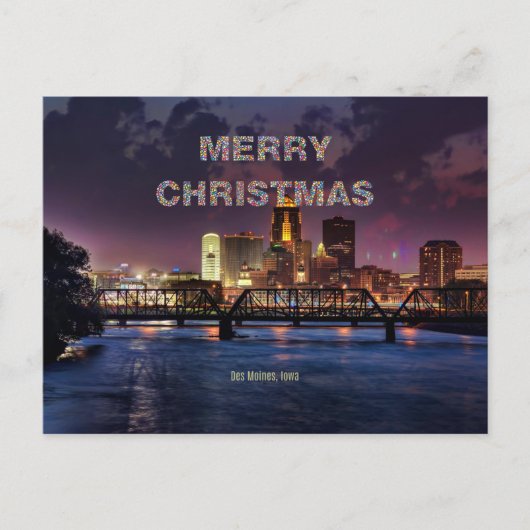 デモインのメリークリスマス ポストカード (正面)