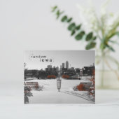 デモインアイオワカラースプラッシュポストカード ポストカード (スタンド正面)