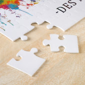 デモインアイオワスカイライン ジグソーパズル (側面)