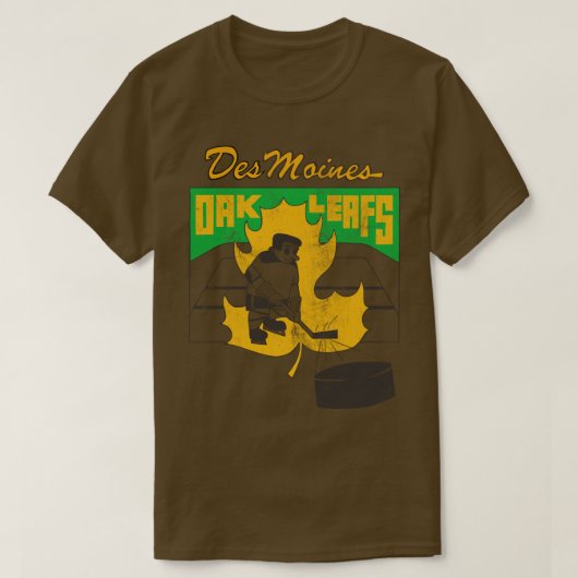 デモインオークリフ70sホッケーチーム tシャツ (デザイン正面)