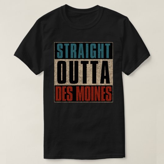 デモイン出身 Tシャツ (デザイン正面)