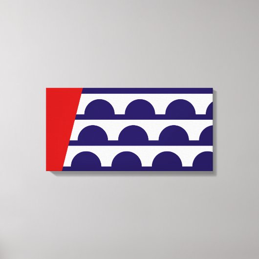 デモイン国旗(アイオワ市) キャンバスプリント (正面)