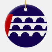 デモイン国旗（アイオワ市） セラミックオーナメント (裏面)