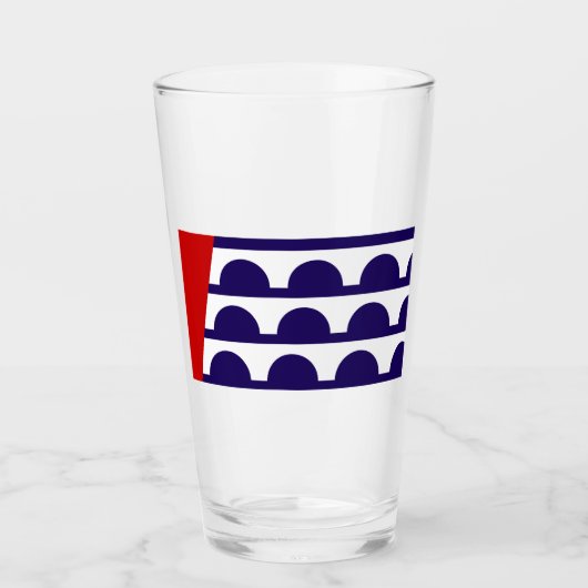 デモイン国旗(アイオワ市) タンブラーグラス (正面)