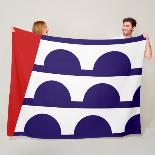 デモイン国旗（アイオワ市） フリースブランケット (インサイチュ)