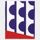 デモイン国旗（アイオワ市） フリースブランケット (正面)