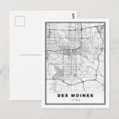 デモイン地図 ポストカード (正面/裏面)