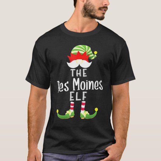 デモイン小妖精や小人グループクリスマスパジャマパーティー Tシャツ (正面)