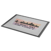 デモインIAシティスカイライン緯度と経度 カッティングボード (角)