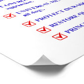 デモカティックパーティーおもしろいプラットフォーム ポスター (角)