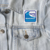 デモクラシーの正方形のボタンに投票 缶バッジ (インサイチュ)