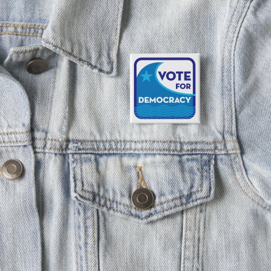 デモクラシーの正方形のボタンに投票 缶バッジ (インサイチュ)