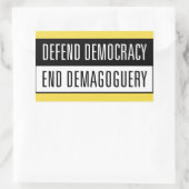 デモクラシーを守る/デマゴジェリー終了ステッカー2 長方形シール (バッグ)