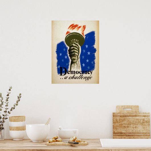 デモクラシー未編集ヴィンテージ写真Old Eutiful Pi ポスター (キッチン)