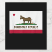 デモクラットドンキーばか自由主義のナンシーペロシカリフォルニア ワインラベル (シングルラベル)