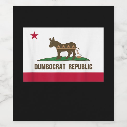 デモクラットドンキーばか自由主義のナンシーペロシカリフォルニア ワインラベル (シングルラベル)