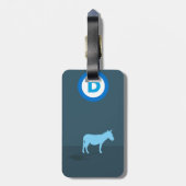 デモクラット荷物タグ付き/レザーストラップ ラゲッジタグ (裏面縦)