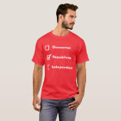 デモクラット 共和党 無所属 投票済み チェックマーク Tシャツ (正面フル)
