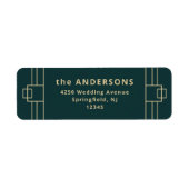 デモダンコ |エメラルドグリーンとシャンパン金ゴールド ラベル (正面)