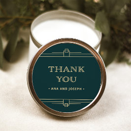 デモダンコ |エメラルドグリーンとシャンパ結婚ーニュ ラウンドシール