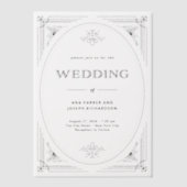 デモダンコ | エレガントな結婚式 ベラム紙招待状 (正面)