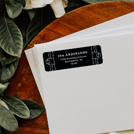 デモダンコ |エレガントオニキス白黒 ラベル