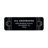 デモダンコ |エレガントオニキス白黒 ラベル (正面)