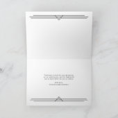 デモダンコ |エレガントオニキス黒と白結婚色 サンキューカード (内部)