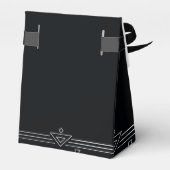 デモダンコ |エレガントオニキス黒と白結婚色 フェイバーボックス (裏面サイド)