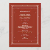 デモダンコ |エレガント休日の赤結婚の プログラム (裏面)