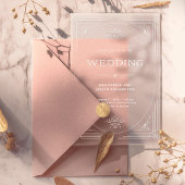 デモダンコ | エレガント白フレー結婚ム アクリル招待状