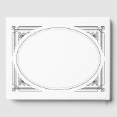 デモダンコ |エレガント白黒結婚の ゲストブック (裏面)