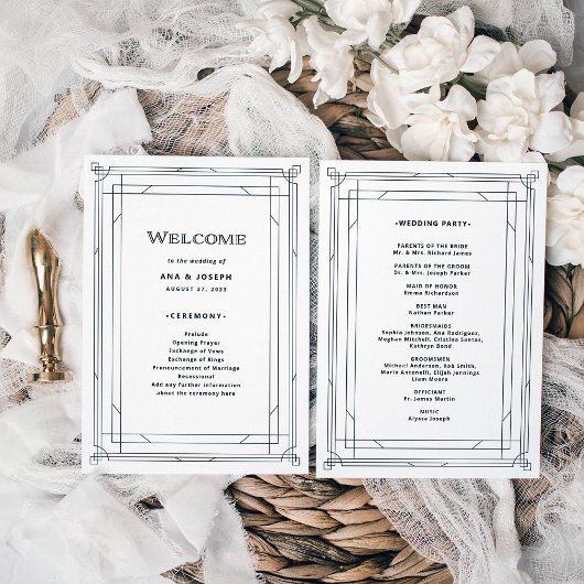 デモダンコ |エレガント白黒結婚の プログラム