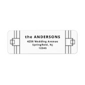 デモダンコ |エレガント白黒 ラベル (正面)