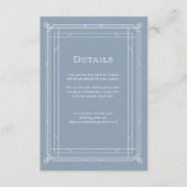 デモダンコ |ダスティー結婚ブルーのゲスト詳細 エンクロージャーカード (正面)