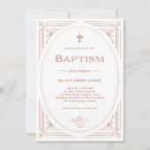 デモダンコ |フェイクバラ金ゴールドと白バプテスマ 招待状 (正面)