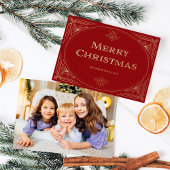 デモダンコ |フェスティバルレッドとフォトクリスマス 箔シーズンカード