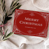 デモダンコ |フェスティバルレッドとフォトクリスマス 箔シーズンカード