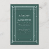 デモダンコ |ホリデーグリーン結婚ズゲスト詳細 エンクロージャーカード (正面)