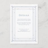 デモダンコ |ホワイトとブルーの結婚ゲスト詳細 エンクロージャーカード (正面)