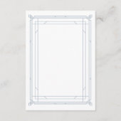 デモダンコ |ホワイトとブルーの結婚ゲスト詳細 エンクロージャーカード (裏面)