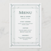 デモダンコ |ライトシルバーホワイトとグリーン結婚ズ メニュー (正面)